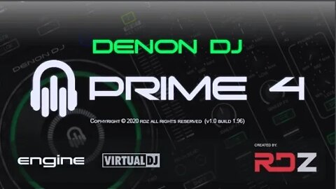 Top SKIN Denon Prime 4 Deluxe Virtual DJ