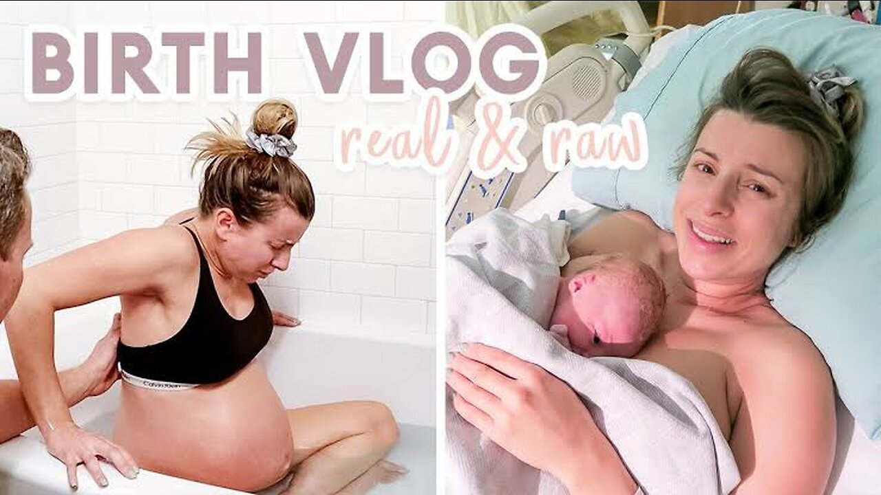 MY RAW & REAL BIRTH VLOG | Positive Labour & Delivery Water Birth (natural & unmedicated)