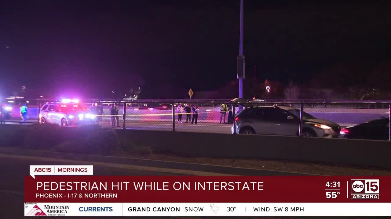 Pedestrian struck on I-17 near Northern Avenue