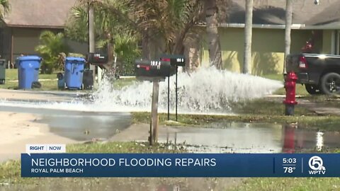 Royal Palm Beach neighborhood flooded during fire hydrant repairs