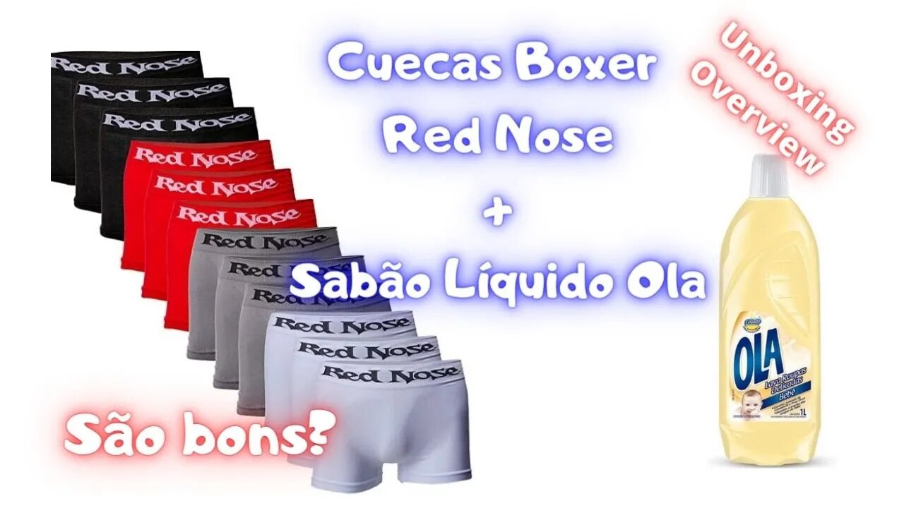 Pacotão de Cuecas Boxer Red Nose e Sabão Líquido Ola para lavar Roupas de Bebê | Geekmedia