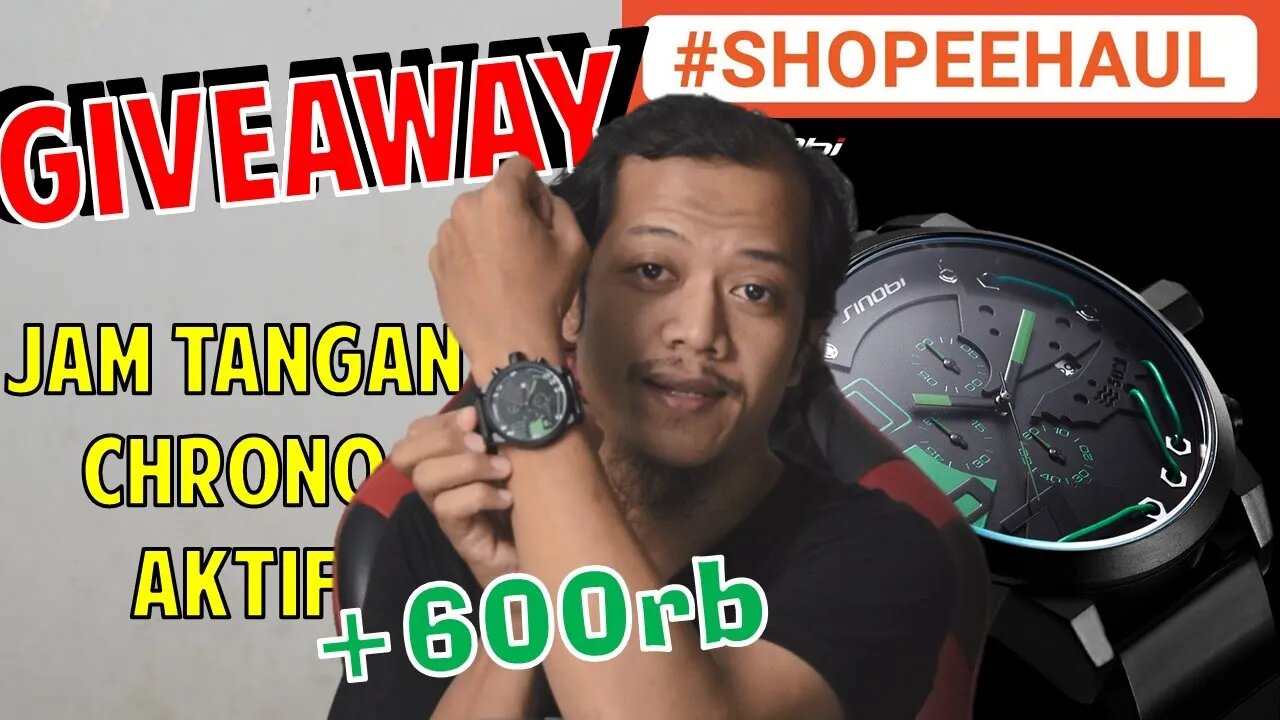 GiveAway Jam Tangan Pria SINOBI 9728 Crono Aktif + 600rb