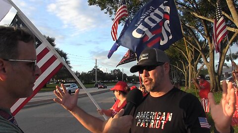 Reddawn Media interviews St Lucie County, FL for Trump Flag Wave rally organizer Beau Slay.