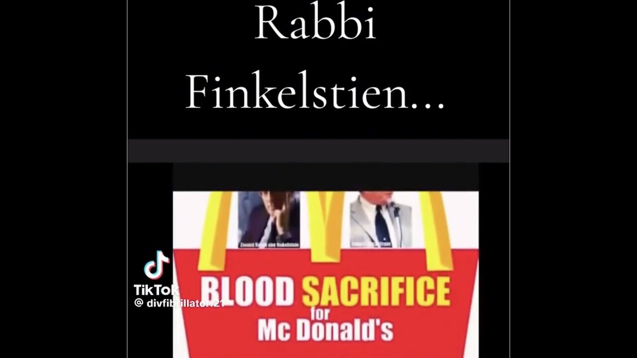 Rabbi Finkelstein Blood 🩸 Sacrifice ~ Jews Like To Feed Us Our Dead 💀