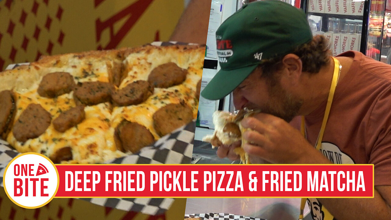 State Fair of Texas Review - Deep Fried Pickle Pizza & Fried Matcha (Dallas, TX)