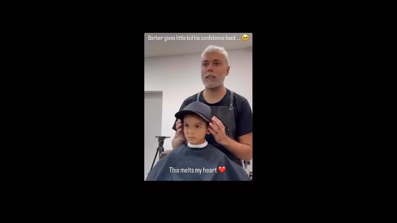 Barber give little kid his confidence back