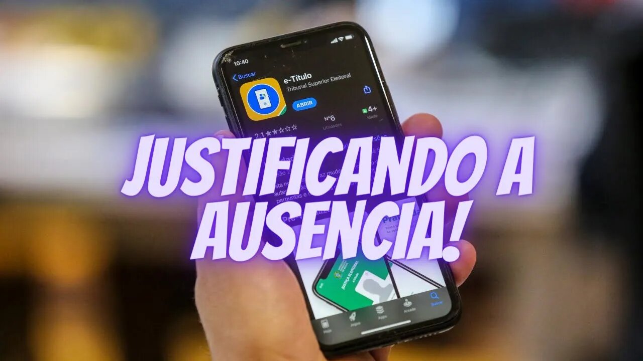 Justificar a AUSÊNCIA DE VOTO