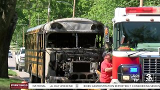 Omaha Public Schools bus catches fire Friday; no injuries reported