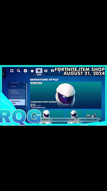 BACK UP PLZ! THEY DIDN’T UPDATE THIS BUNDLE IMAGE… FORTNITE ITEM SHOP (August 21, 2024)