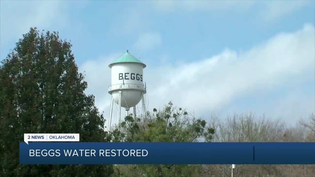 Beggs water restored