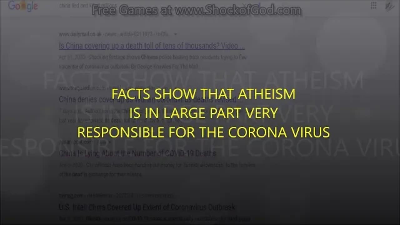 Atheism responsible for the Corona Virus