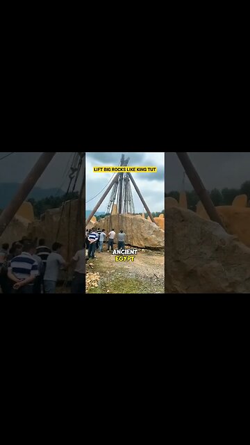 🏗Lift big rock like King Tut #egypt #archaeology #solar #physics #pyramid #granite #history #ancient