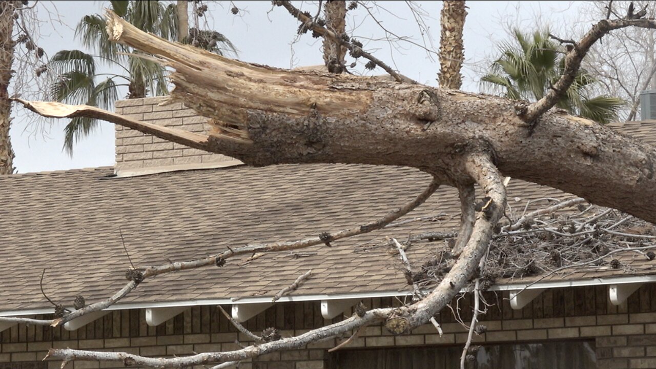 Heavy wind, rain causes damage to properties across Las Vegas