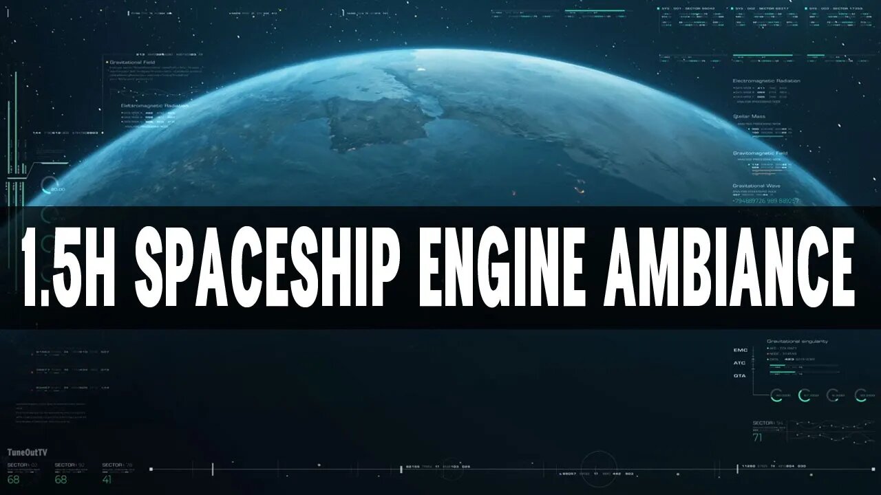 Earth Orbit Flight Spaceship Engine Ambience | 1.5 Hour | Fly Around Earth's Low Space Orbit