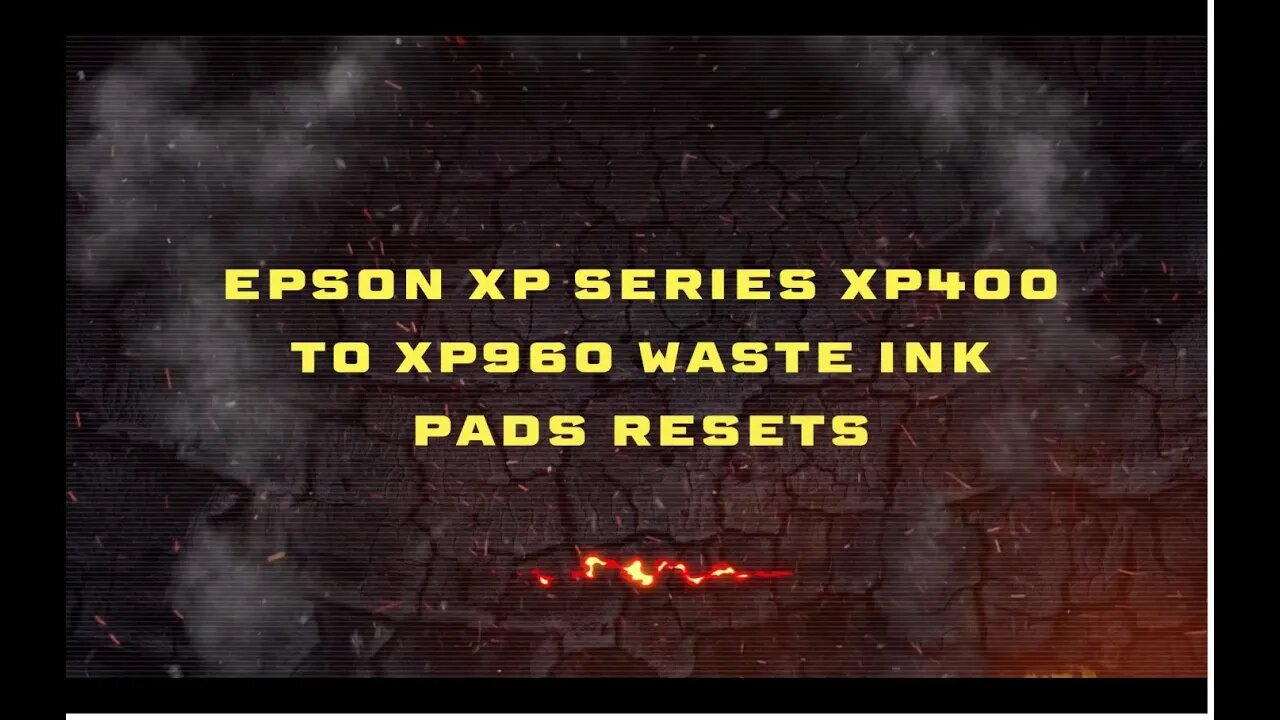 Epson XP Series XP400 to XP960 waste ink pads resets