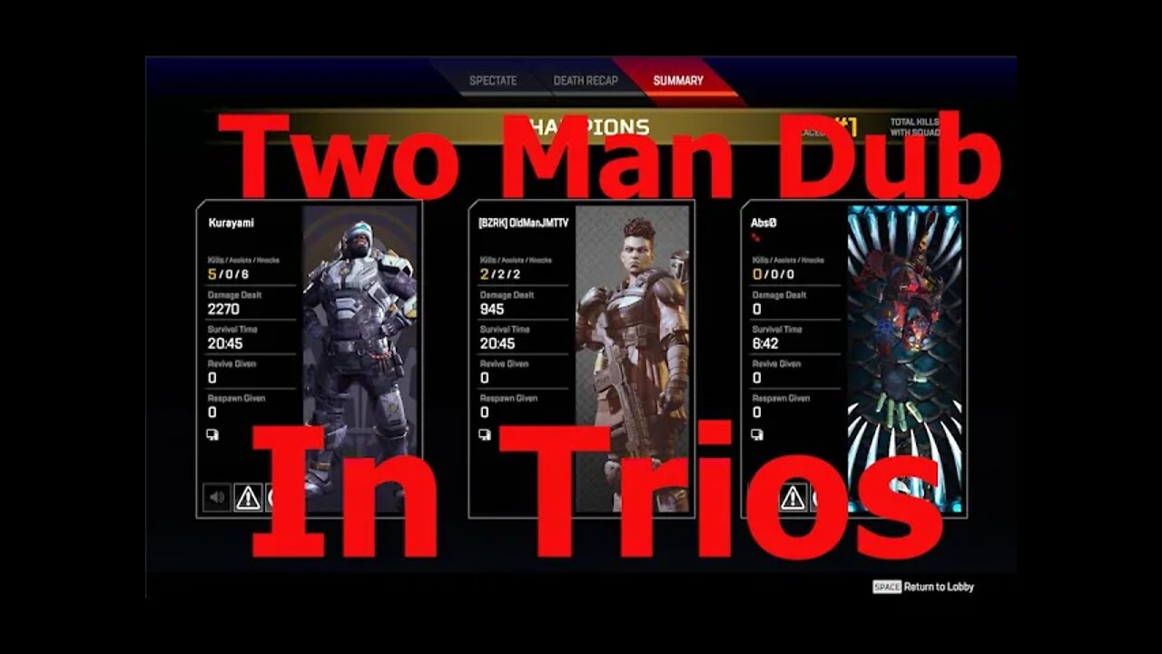 2 Man Dub in Trios #apex #apexlegends #OldManJM #apexlegendsmoments #apexlegendsepic