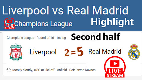 LIVERPOOL VS REALMADRID 2-5