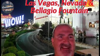 LAS VEGAS STRIP and BELLAGIO FOUNTAIN at Night