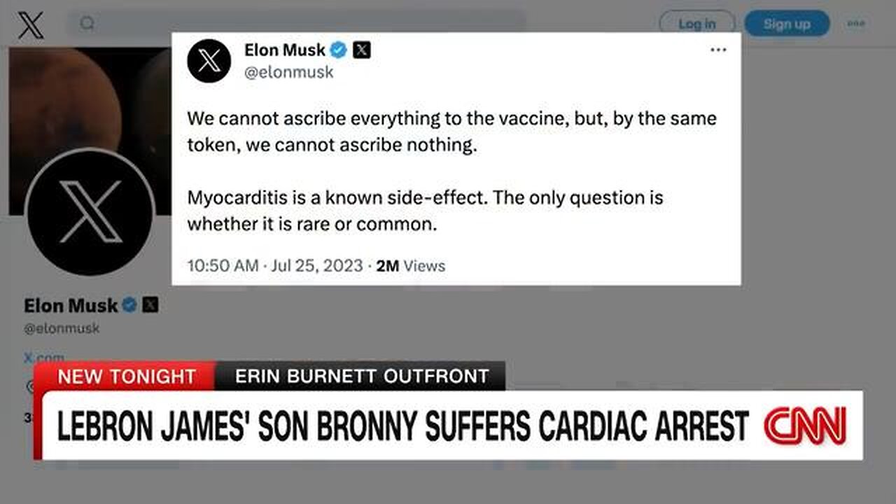 Elon Musk blames the COVID-19 vaccine for LeBron James' son's cardiac arrest