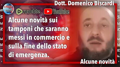 Dott. Domenico Biscardi: novità sui tamponi e stato di emergenza.