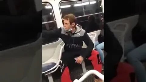 Man without veils in public transport