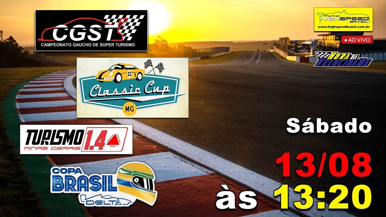 CAMPEONATO GAÚCHO DE SUPER TURISMO +CLASSIC CUP +TURISMO 1.4 MG +COPA BRASIL FÓRMULA DELTA | Ao Vivo