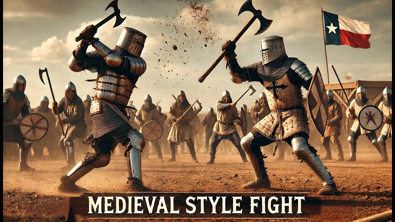 Medieval Mayhem in Texas: Armored Warriors Clash with Axes in Brutal Battle! ⚔️🔥