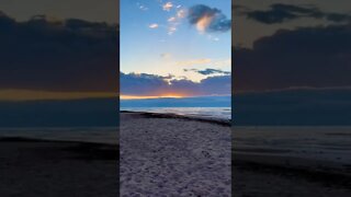 Unique clouds around a sunset