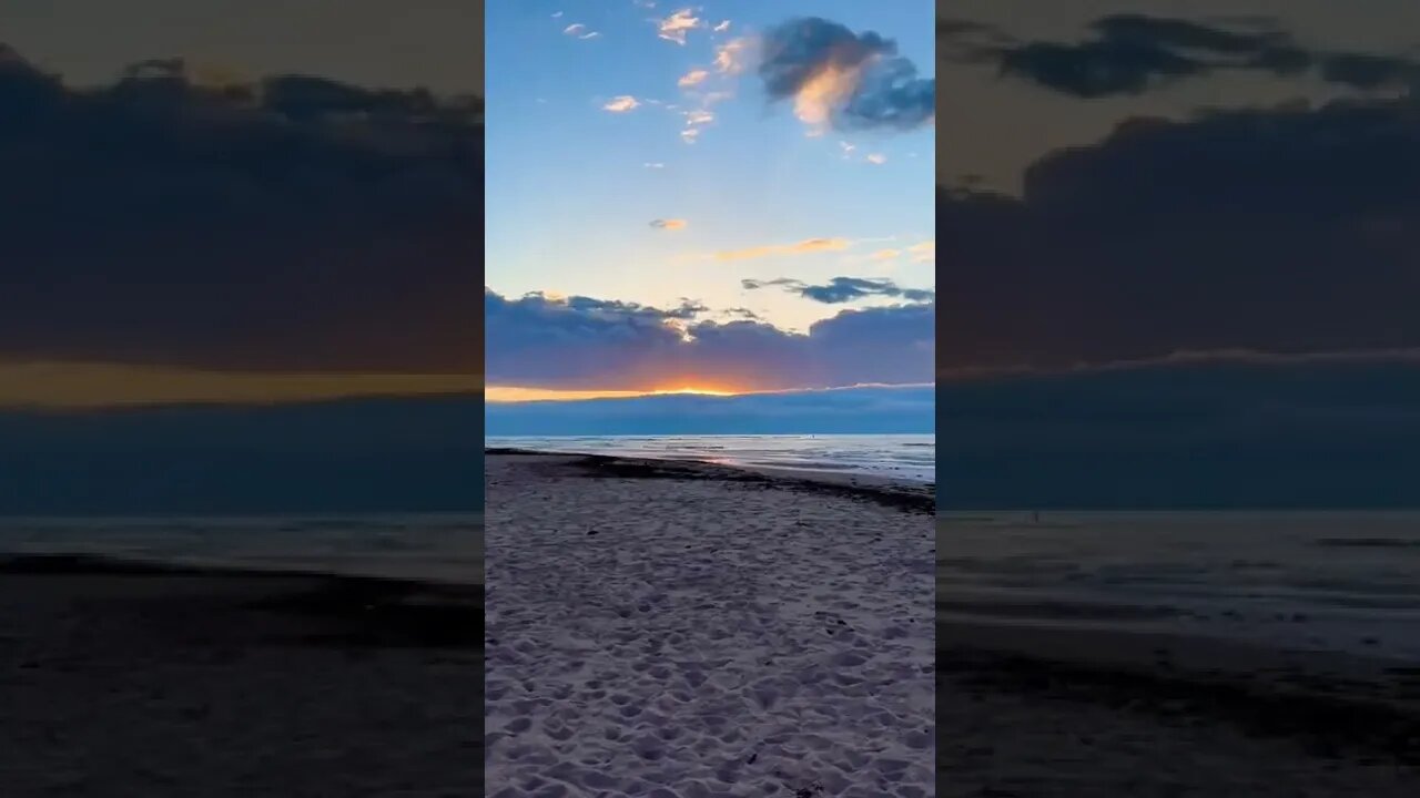 Unique clouds around a sunset