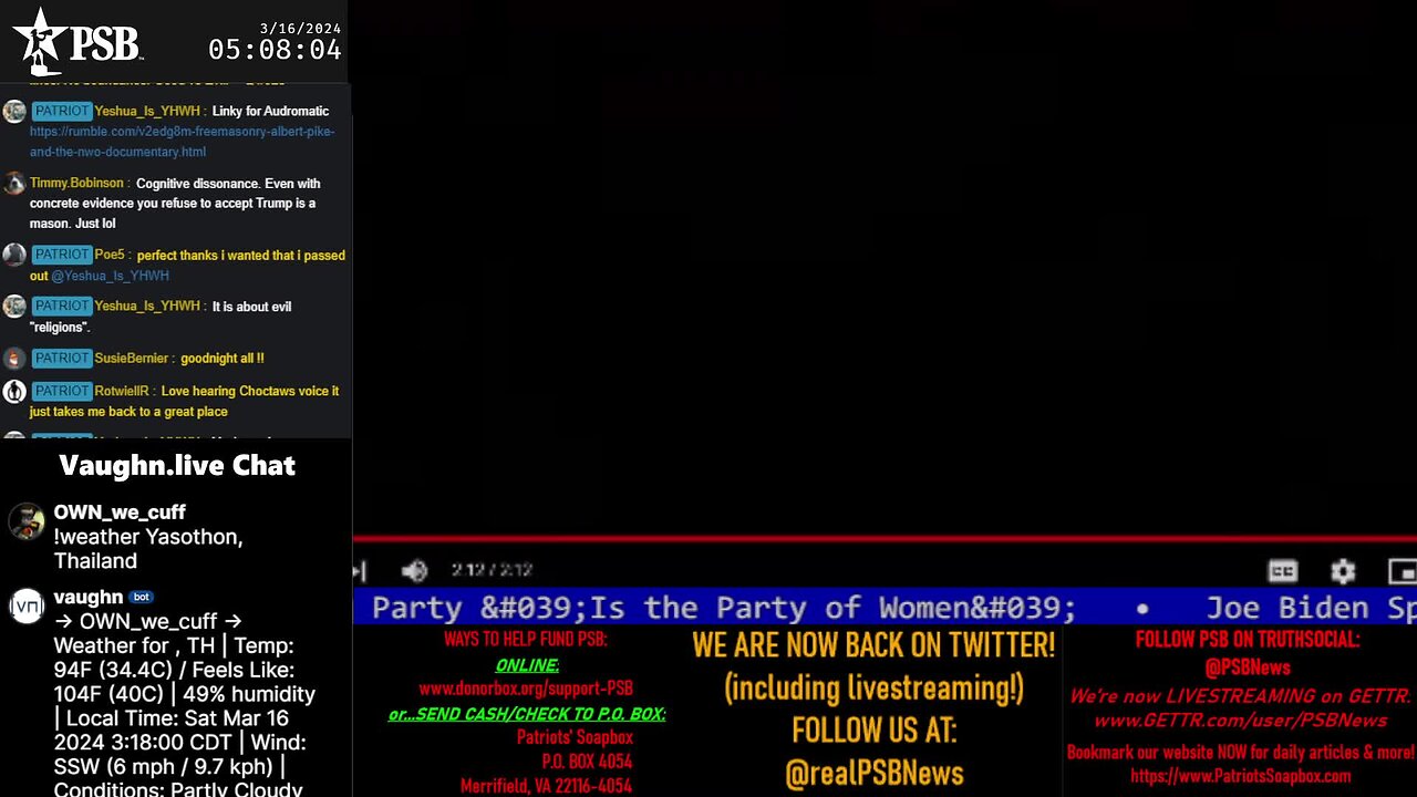 2024-03-16 05:00 EDT - Patriots Rising: with Q Trooper & Majjik