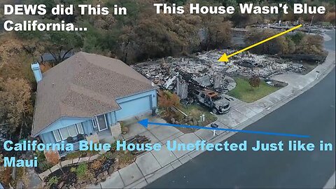 DEWS - Drone Footage - California Fires 2017 Bella Vista Way (Another BLUE House untouched)
