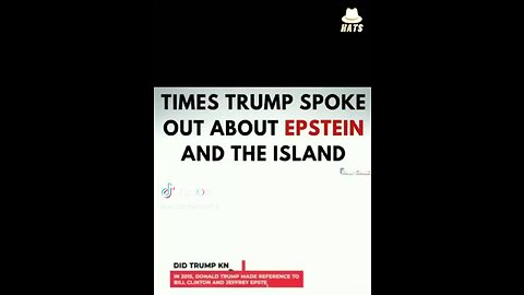 Epstein island, what Trump has said.