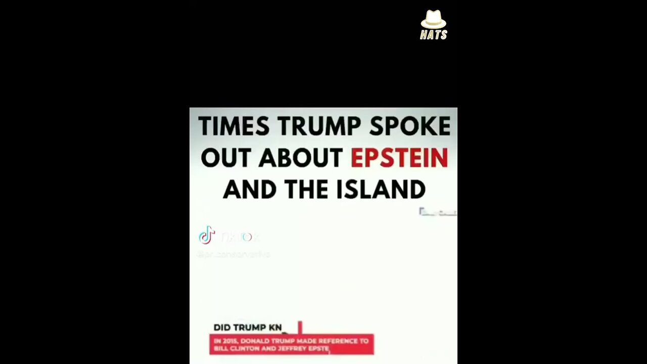 Epstein island, what Trump has said.