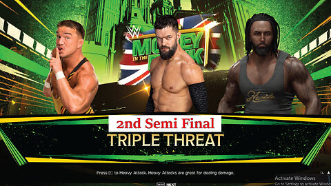 Men's MITB Semi Final 2 , Finn Balor Vs Chad Gable Vs Aaron Ace , WWE 2k24 Gaming