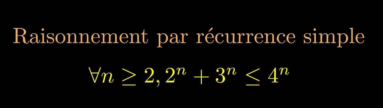 Raisonnement par récurrence simple