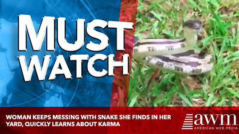 Woman Keeps Messing With Snake She Finds In Her Yard, Quickly Learns About Karma