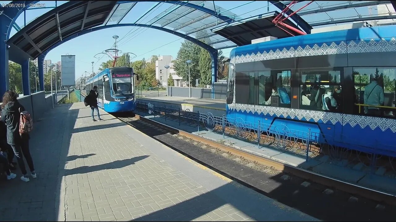 Clean Quiet Modern Electric Tram/Train Kiev Ukraine #Shorts