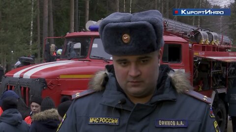 Сотрудники МЧС провели тренировку по эвакуации детей в ДОЛ «Заря»
