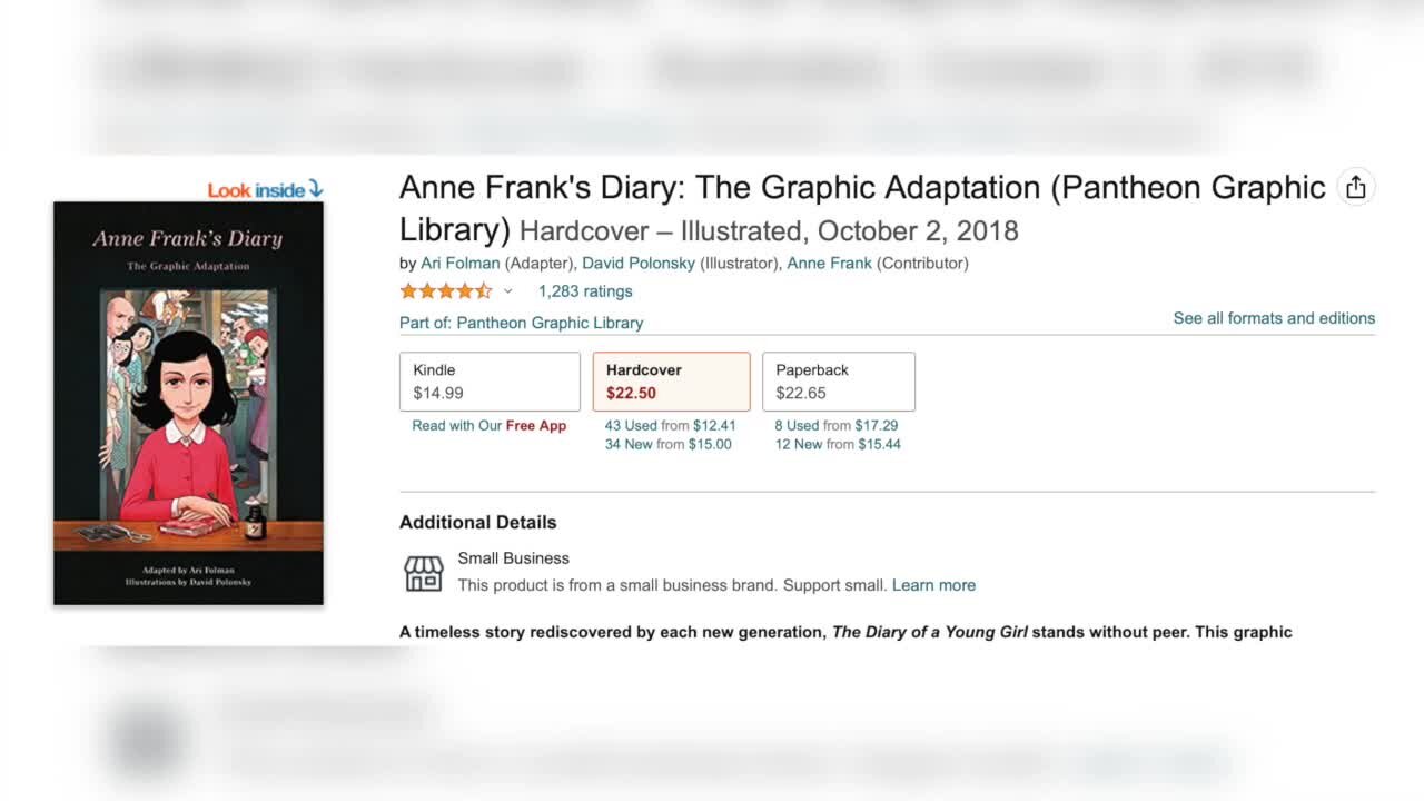 Book about Anne Frank removed from Vero Beach High School library