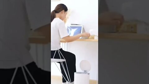 Smart Bathroom Trash Can Electronic Kitchen Trash Bin Waterproof Smart Home Dustbin Kitchen #shorts
