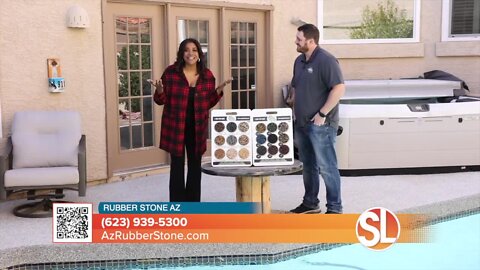 Get rid of old, cracked concrete and replace it with brand new Rubber Stone AZ