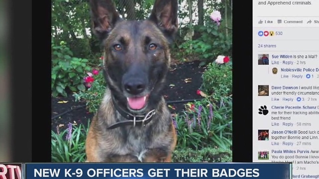 New K-9 officers get their badges