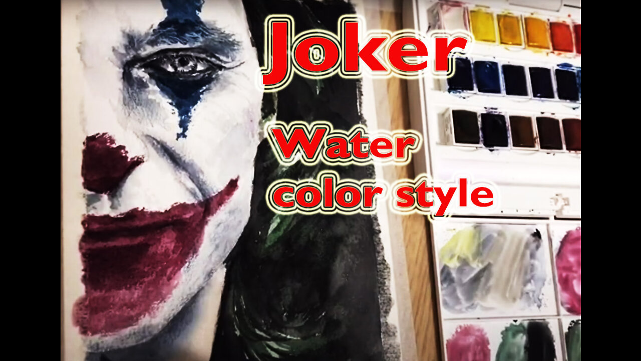 How to paint Joker water color Style painting