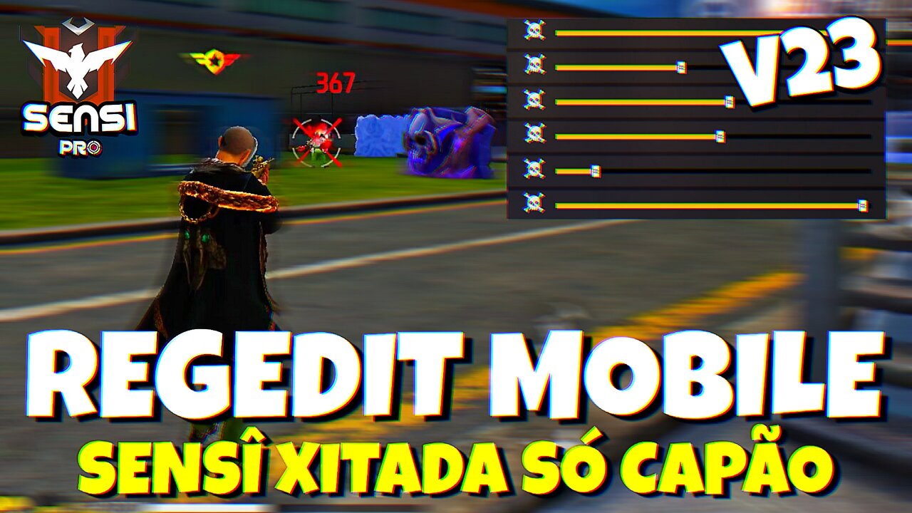 NOVA REGEDIT MOBILE VIP SÓ CAPÃO VERMELHO FREE FIRE (SENSI XITADA)