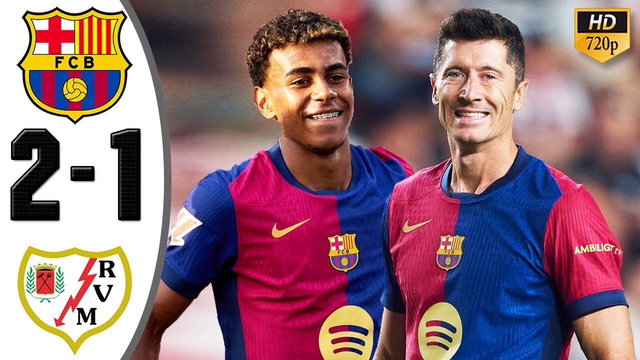 Barcelona vs Rayo Vallecano 2-1 All Goals & Highlights 2024 HD_2024