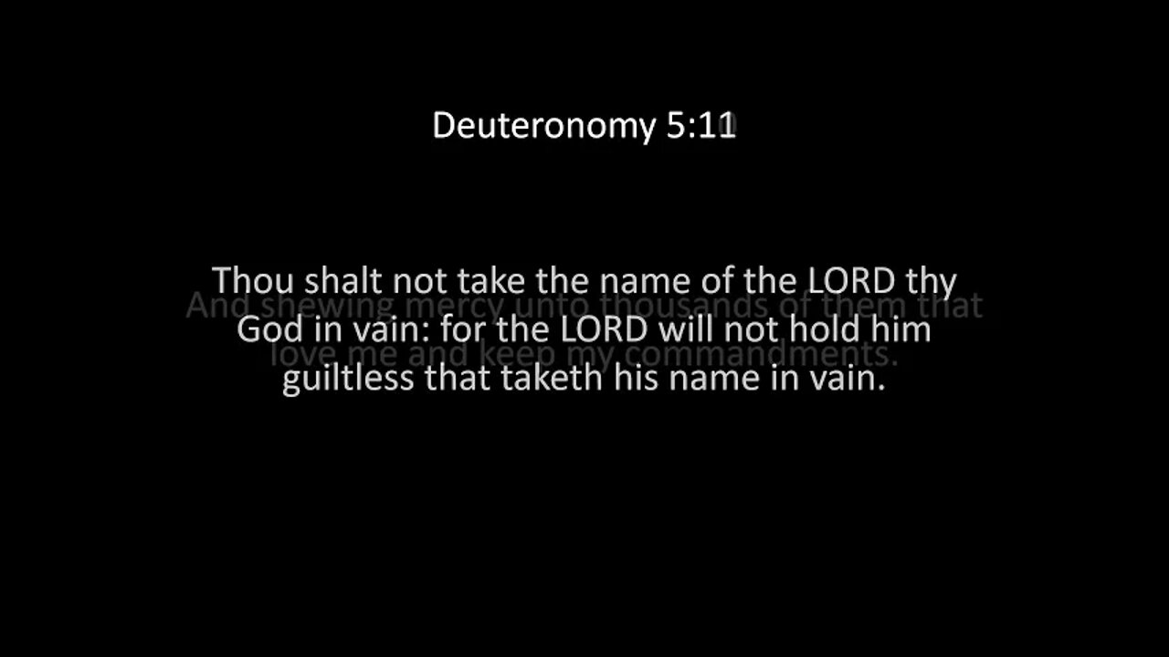 Deuteronomy Chapter 5