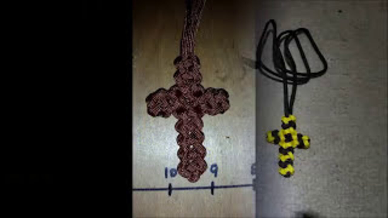 Paracord Crosses Made (Double Crown Sinnet or Vertical Crown Knot)