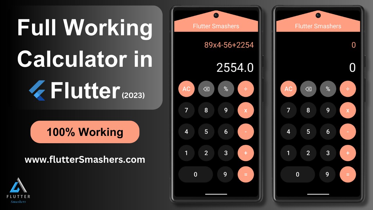 Flutter Working Calculator App (2023) | Flutter Smashers