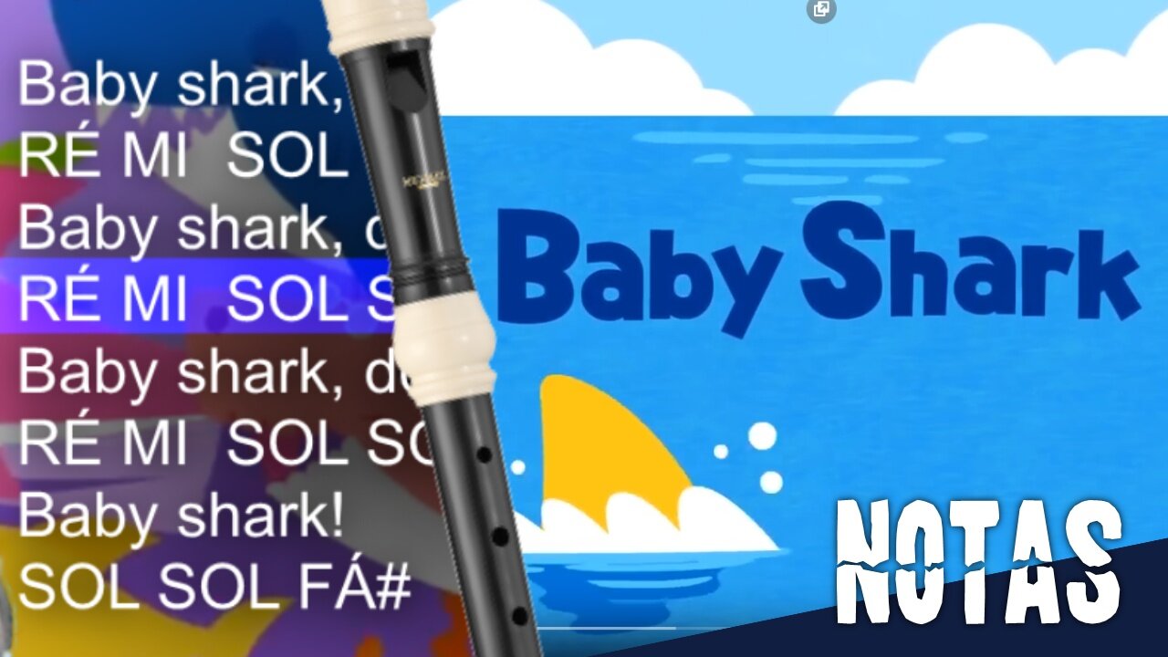 Como tocar Baby Shark bem fácil - Cifra melódica