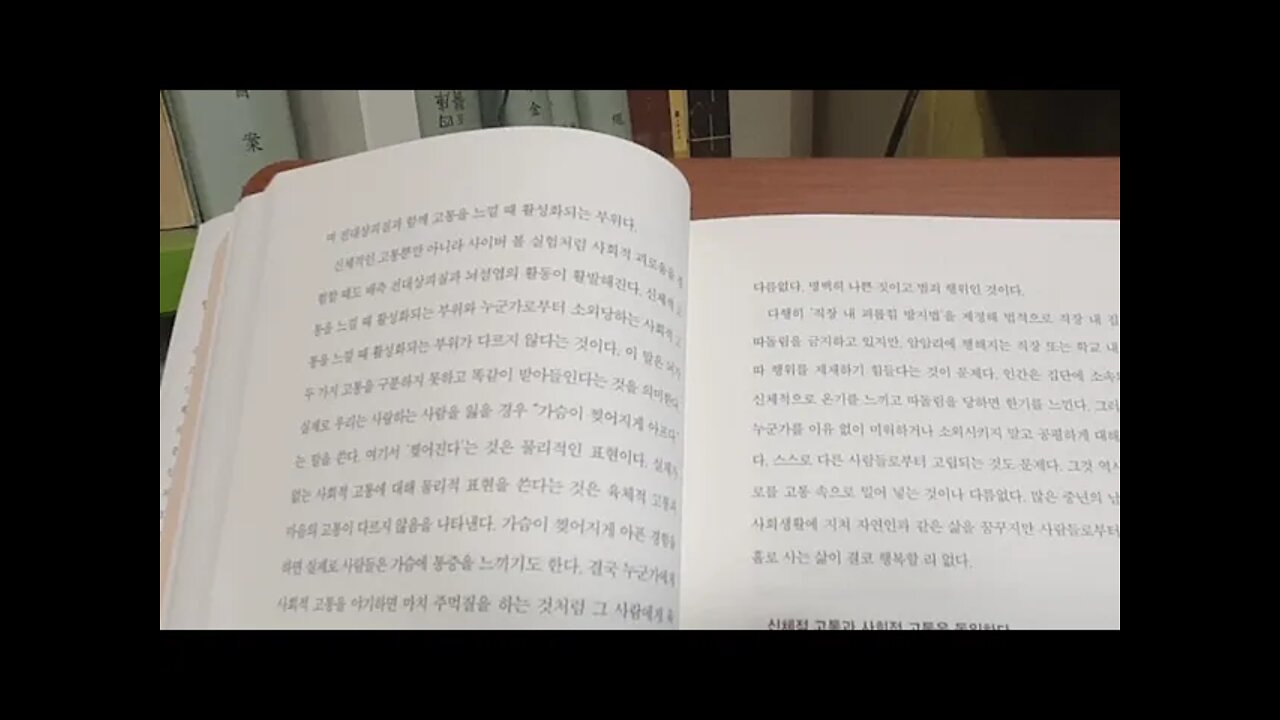 뇌를 알고 행복해졌다, 양은우, 신체적고통, 나오미 아이젠베르거, 타이레놀, 가짜약, 피험자, 연구자,고통